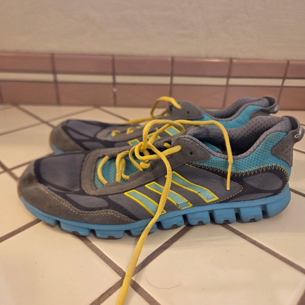 Adidas Climacool Running Shoes Grey Blue Yellow G66270 Mens 9.5